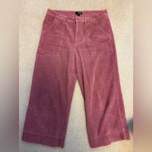 Pink Cropped Corduroys